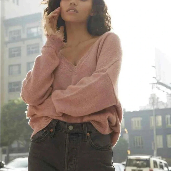 Nation LTD Bijou Adobe Pink Alpaca Blend Sweater Size XS - Picture 1 of 15